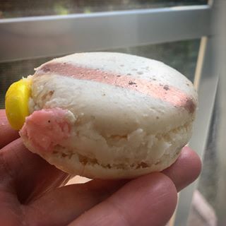 After a busy day with my kids I treated myself to this yummy little treat...an unbelievably delicious macaron from @thecupcakequeenwaxhaw. Her cupcakes are still my favorite but man I’ll fight my kids for one of these babies too! 😂 Not to worry, I’m a good mami & let them both have one earlier but this one I’m eating alone...in the corner of the little ones room...behind the curtain...with the lights off and door closed. 🤫Shhh...ain’t no kiddo finding me & my treat now! 🤪
